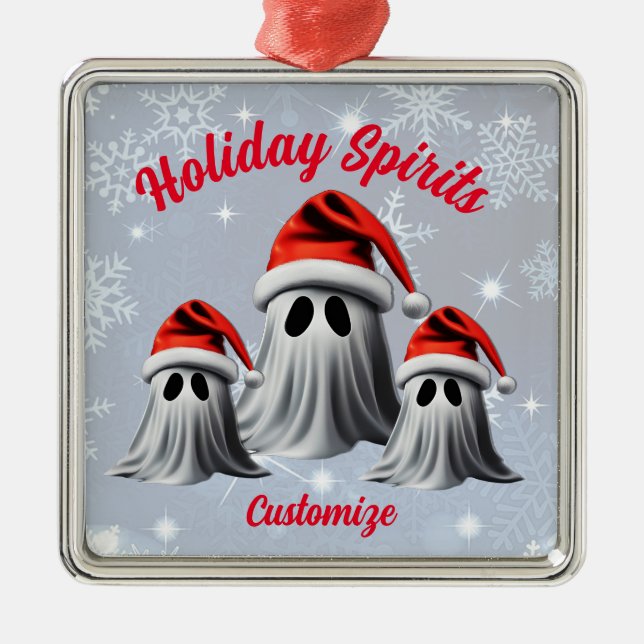 Holiday Spirits Ornament Aus Metall (Vorne)