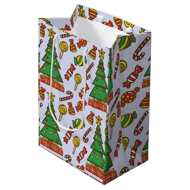 Holiday Splendor Mittlere Geschenktüte (Vorderseite Schrägansicht)