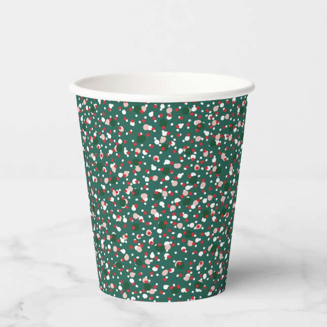 Holiday Sprinkles Green Paper Cup Pappbecher (Vorderseite)