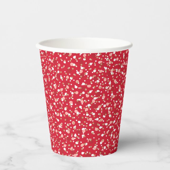 Holiday Sprinkles Red Paper Cup Pappbecher (Vorderseite)