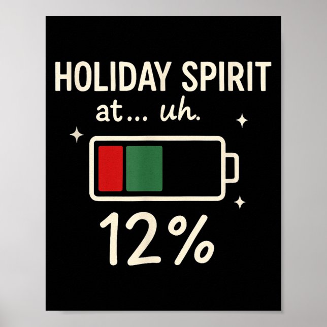 Holiday Srit At 12 Percent Funny Low Battery Chris Poster (Vorne)