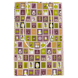 Holiday Stamps Christmas Wrapping Paper Mittlere Geschenktüte