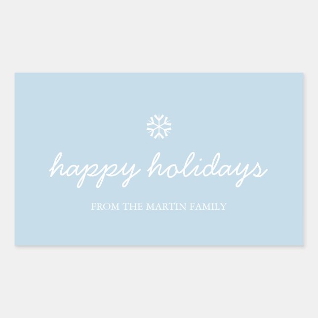 Holiday Sticker - Happy Holiday Blue (Vorderseite)