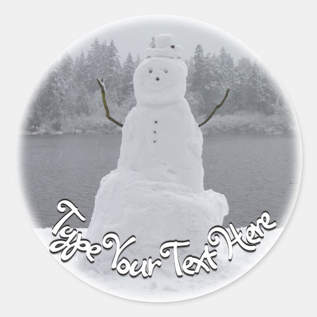 Holiday Stickers Custom Christmas Snowman Stickers (Vorderseite)