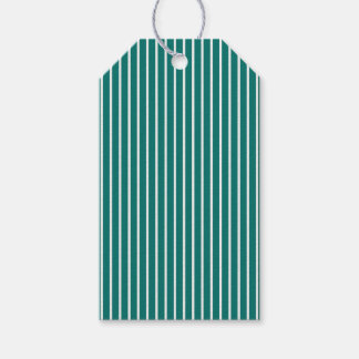 Holiday Streifen Raffiniert | Winter Teal Geschenkanhänger