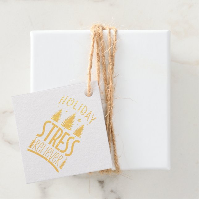 Holiday Stress Reliever Gold Geschenkanhänger (Mit Box)