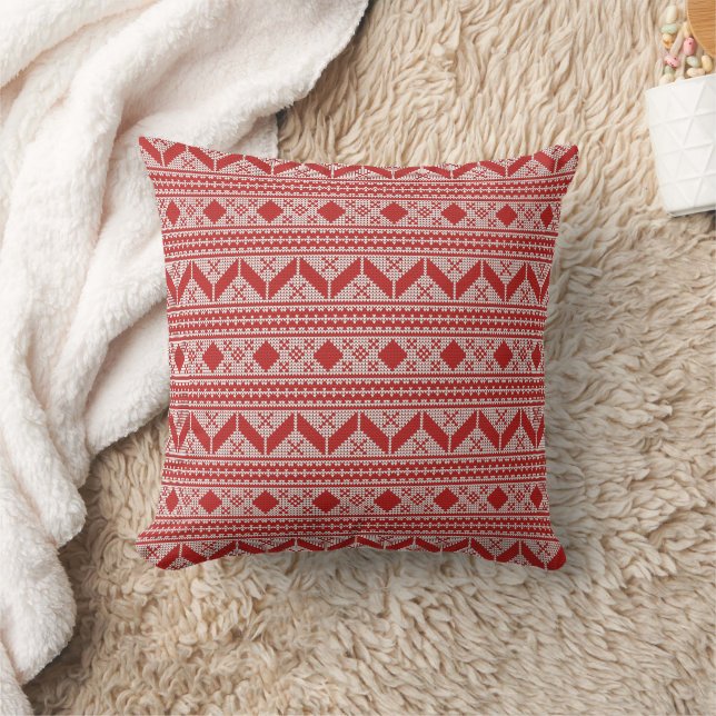 Holiday Strick Sweater Look Kissen (Decke)