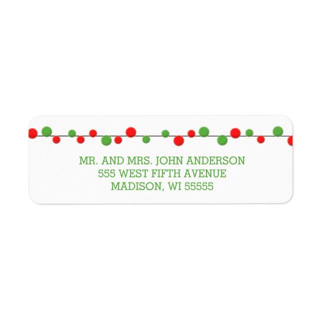 Holiday String Lights Modern Holiday Labels (Vorne)