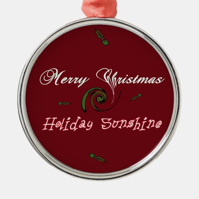 Holiday Sunshine Collection Silbernes Ornament (Vorne)