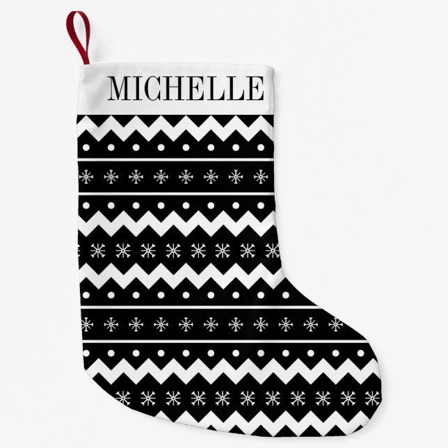 Holiday Sweater Pattern Weihnachten Strumpf Kleiner Weihnachtsstrumpf (Vorderseite)