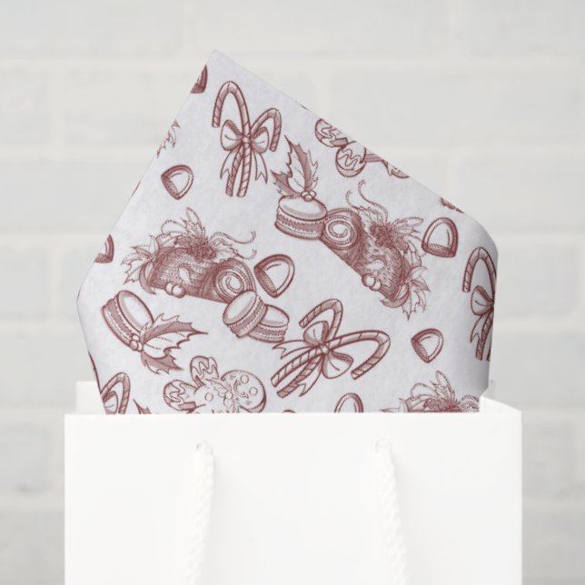 Holiday Sweets- Peppermint (Sheer) Seidenpapier (Geschenktüte)