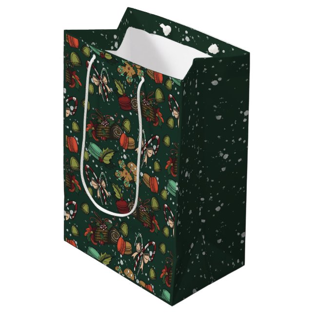 Holiday Sweets- Pine (Color) Mittlere Geschenktüte (Vorderseite Schrägansicht)