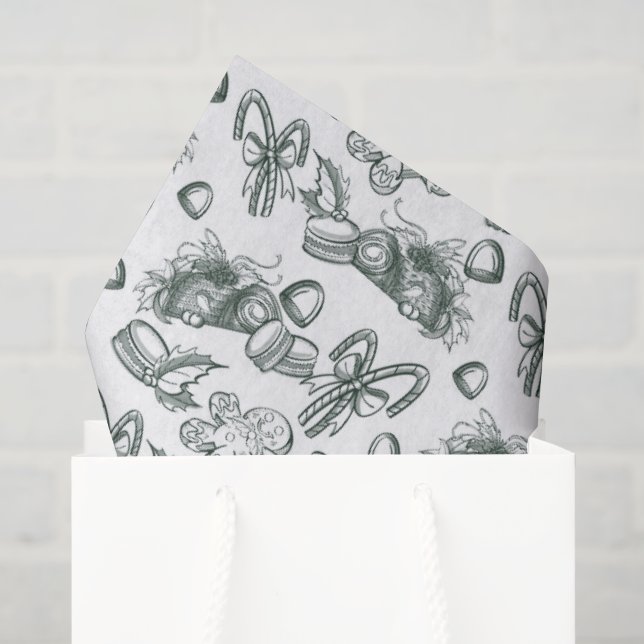 Holiday Sweets- Pine (Sheer) Seidenpapier (Geschenktüte)