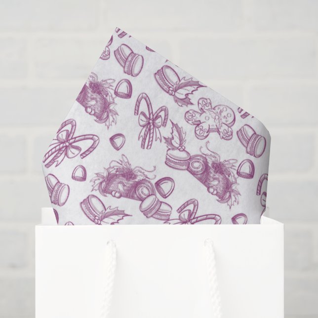 Holiday Sweets- Sugar Plum (Sheer) Seidenpapier (Geschenktüte)