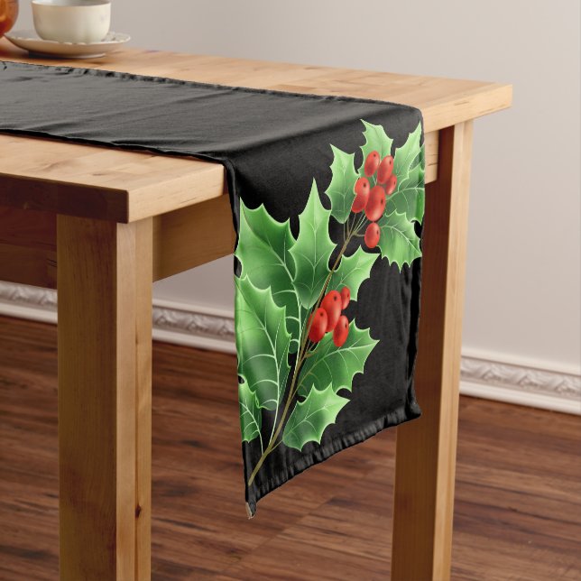 Holiday Table Runner Holly Großer Tischläufer (Beispiel)