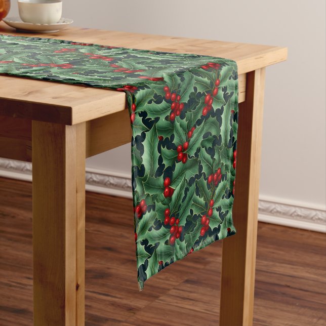 Holiday Table Runner Holly Großer Tischläufer (Beispiel)