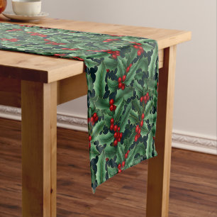 Holiday Table Runner Holly Mittelgroßer Tischläufer