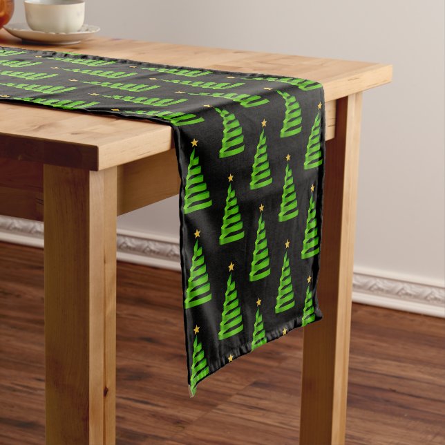 Holiday Table Runner Ribbon Tree Long Table Runner Großer Tischläufer (Beispiel)
