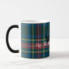 Holiday Tartan Karierter PET NAME Bester Vater Mam Verwandlungstasse