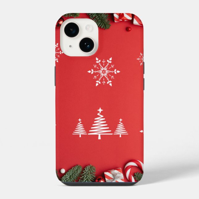 Holiday Tech Covers Collection iPhone 14 Hülle (Rückseite)