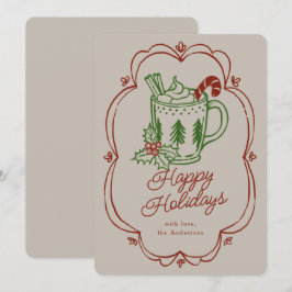 Holiday Themed Mug In Warm Colors Feiertagskarte