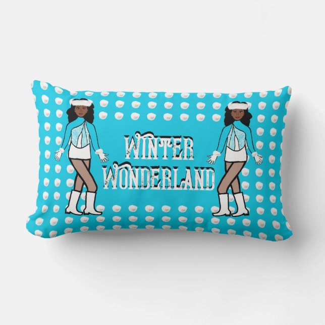 Holiday Throw Kissen Aqua/White (Vorderseite)