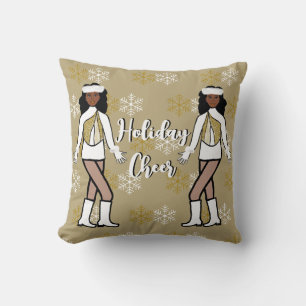 Holiday Throw Kissen Gold / Weiß # 1