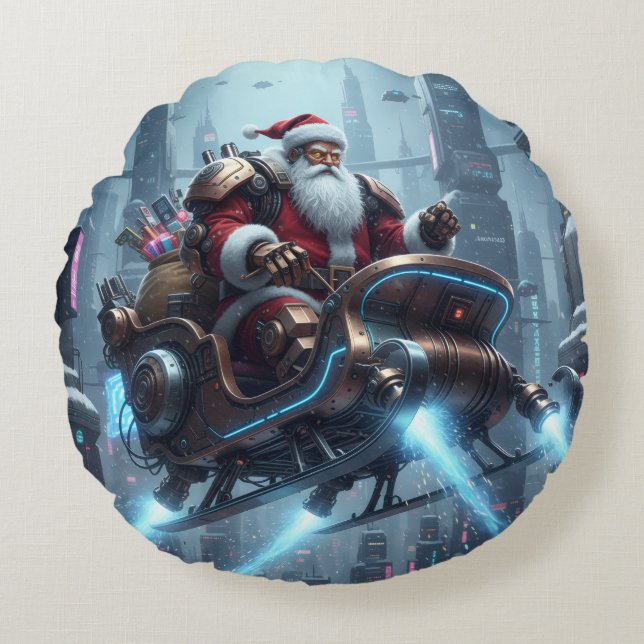 Holiday Throw Pillow Rundes Kissen (Vorderseite)