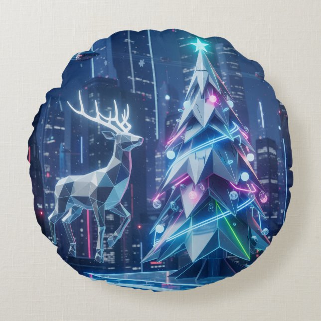 Holiday Throw Pillow Rundes Kissen (Vorderseite)