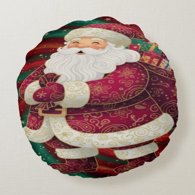 Holiday Throw Pillow Rundes Kissen (Rückseite)