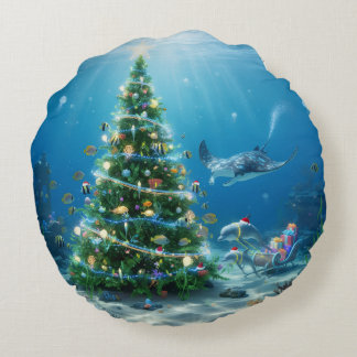 Holiday Throw Pillow Rundes Kissen