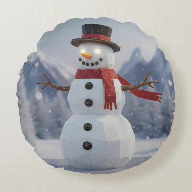 Holiday Throw Pillow Rundes Kissen (Vorderseite)