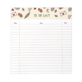 Holiday To-Do List Notepad Notizblock
