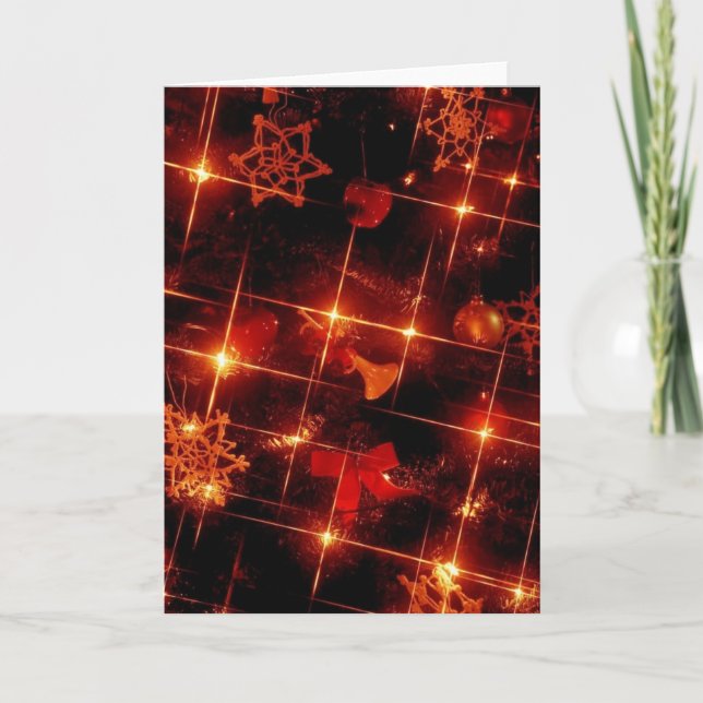 Holiday Tree Lights Twinkle Feiertagskarte (Vorderseite)