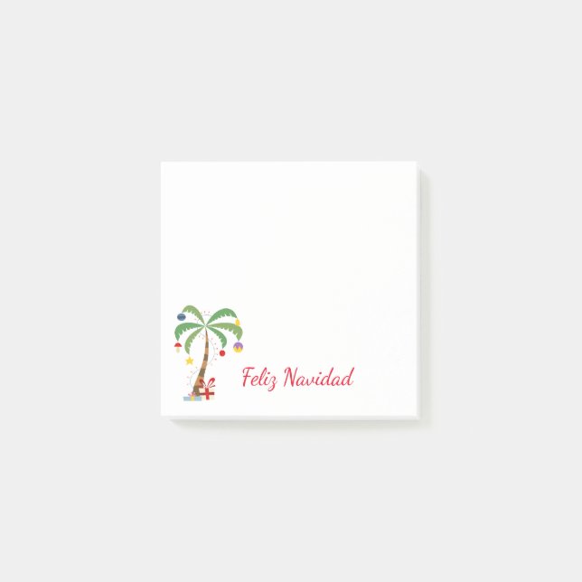 Holiday Tree Post-it-Notes-Feliz Navidad Post-it Klebezettel (Vorderseite)