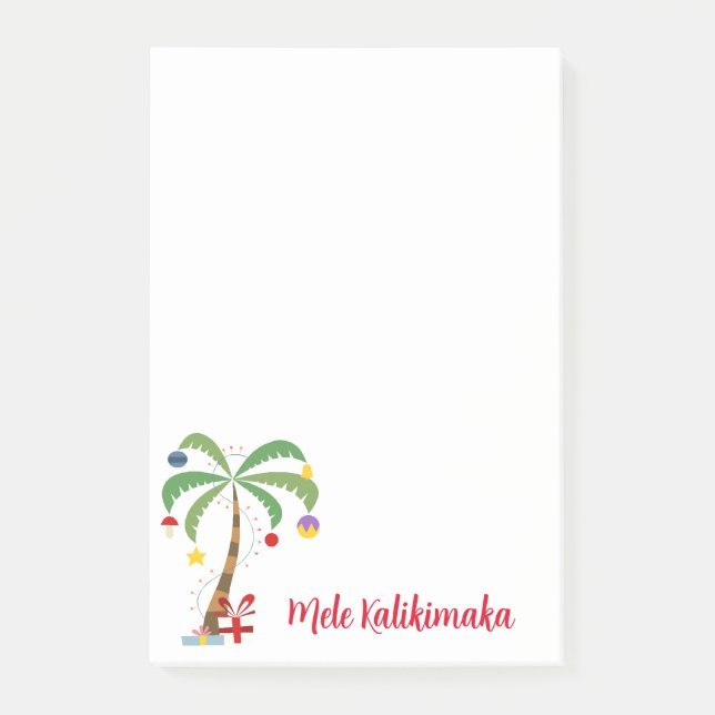 Holiday Tree Post-it-Notes-Mele Kalikimaka Post-it Klebezettel (Vorderseite)