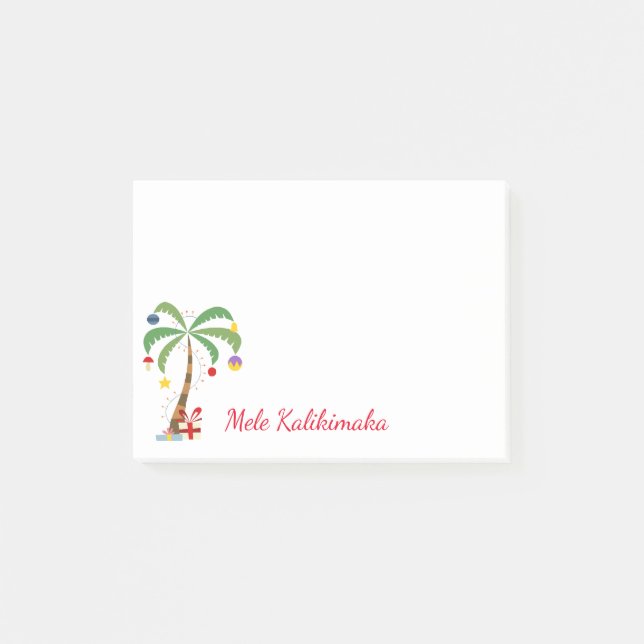 Holiday Tree Post-it-Notes-Mele Kalikimaka Post-it Klebezettel (Vorderseite)