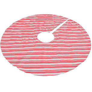Holiday Tree Skirt Candy Cane Strip Polyester Weihnachtsbaumdecke