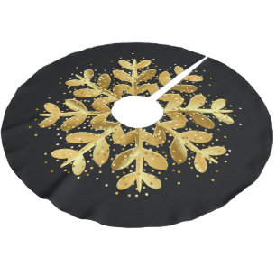 Holiday Tree Skirt Snowflake Polyester Weihnachtsbaumdecke