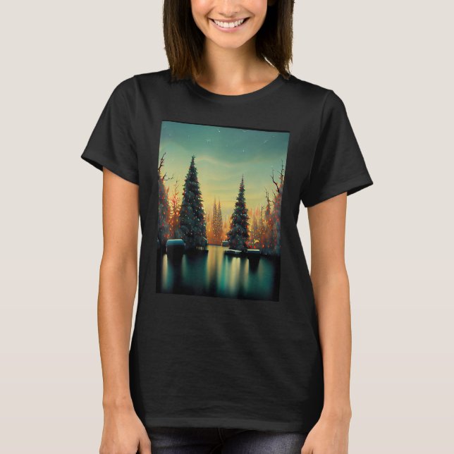 Holiday Trees Design T-Shirt (Vorderseite)
