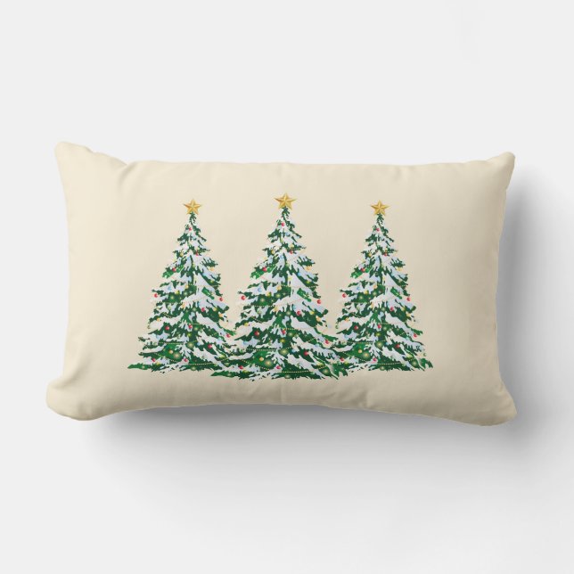 Holiday Trees Throw Kissen (Vorderseite)
