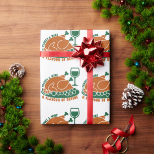 Holiday Turkey Meal Graphic for Food Fans Geschenkpapier