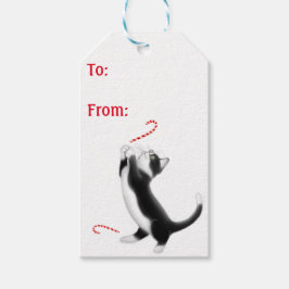 Holiday Tuxedo Katzen Weihnachtsgeschenke Tags Geschenkanhänger