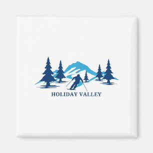 Holiday valley new york Skigebiet Skifahren Skifah Magnet