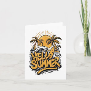 Holiday Vibe Hello Summer Sunshine Beach Bean Karte