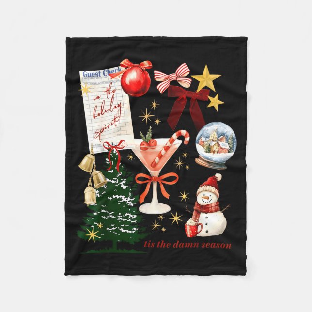 Holiday Vibes In The Holiday Srit Christmas Funny  Fleecedecke (Vorderseite)