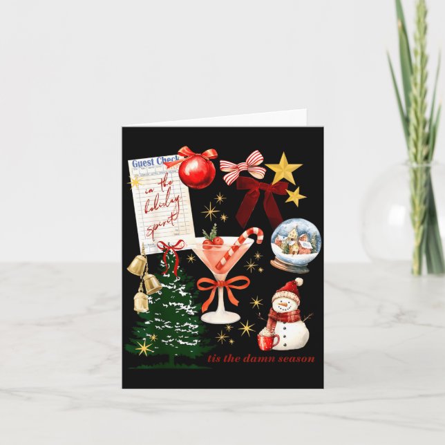 Holiday Vibes In The Holiday Srit Christmas Funny  Karte (Vorderseite)