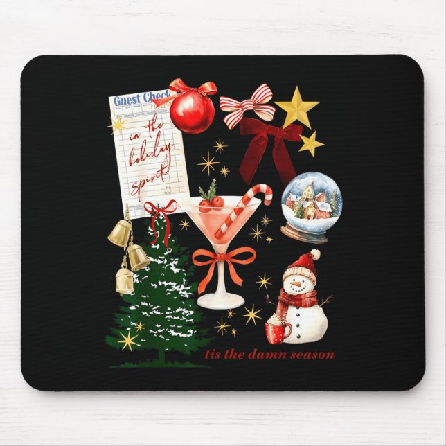 Holiday Vibes In The Holiday Srit Christmas Funny  Mousepad (Vorne)
