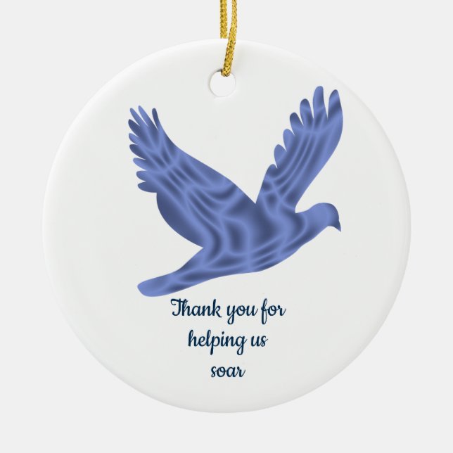 Holiday Vielen Dank an die Mitarbeiter Wertschätzu Keramik Ornament (Vorne)