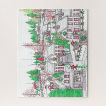 Holiday Village Hand Drazzle